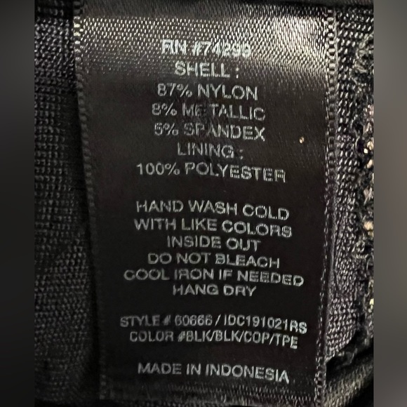 Enfocus Studio Women’s Black, Silver, and Lilac Shimmering Dress Size 6 - Picture 7 of 7